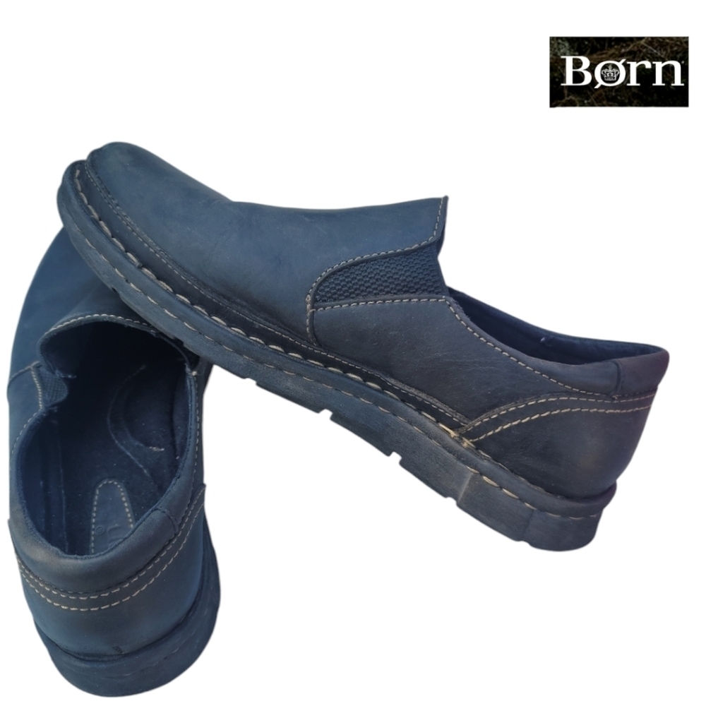 BORN Mayflower Size 9/ 40.5 Leather Slip On Clogs Black